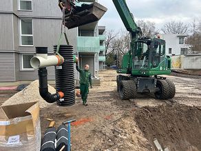 Setzen des Sedimentationsschachtes