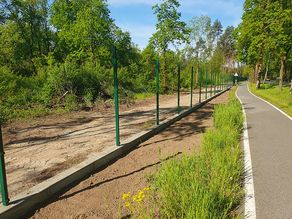 Streifenfundament mit Zaunsäulen