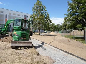 Baufortschritt Juli 2020 Neue Mitte in Rackwitz