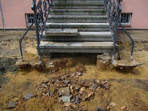 Treppenanlage im Bauzustand