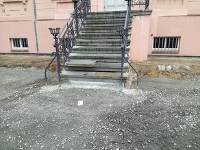 Treppenanlage im Bauzustand