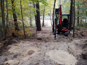 Bohrarbeiten mit schwerem Gerät Bohrarbeiten mit schwerem Gerät
