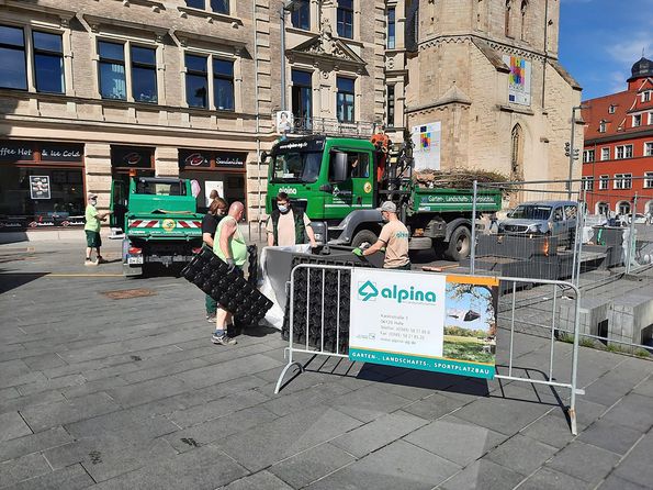 Verschönerung des Marktplatzes in Halle