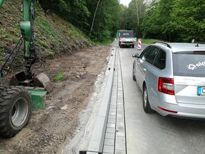 Böschungssanierung mit Gabionenbau