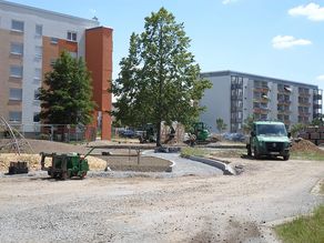 Baufortschritt Juli 2020 Neue Mitte in Rackwitz