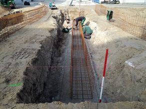 Bewehrungsbau Fundamente Fahrradüberdachung