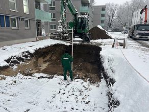 Erdaushub für Rigolenanlage