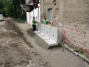 Setzen der ersten Winkelstützen