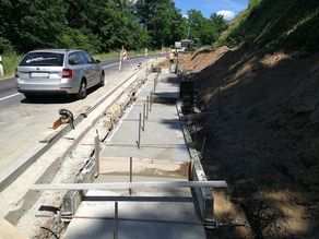 Böschungssanierung mit Gabionenbau