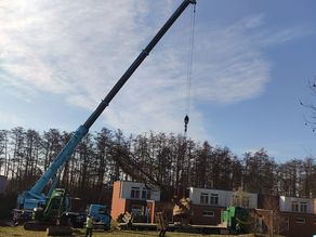 Kran - Großbaumpflanzung in Rostock