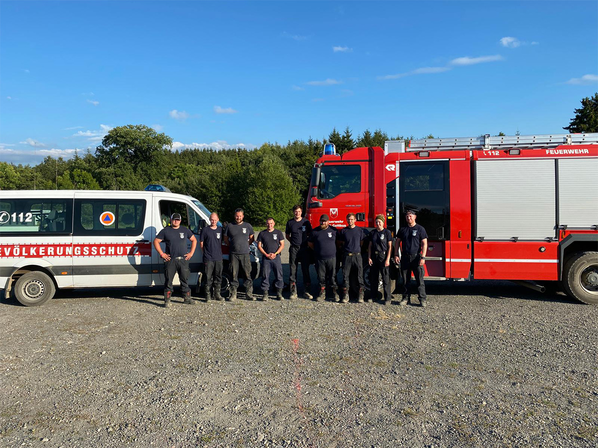 Das Einsatzteam aus Cottbus